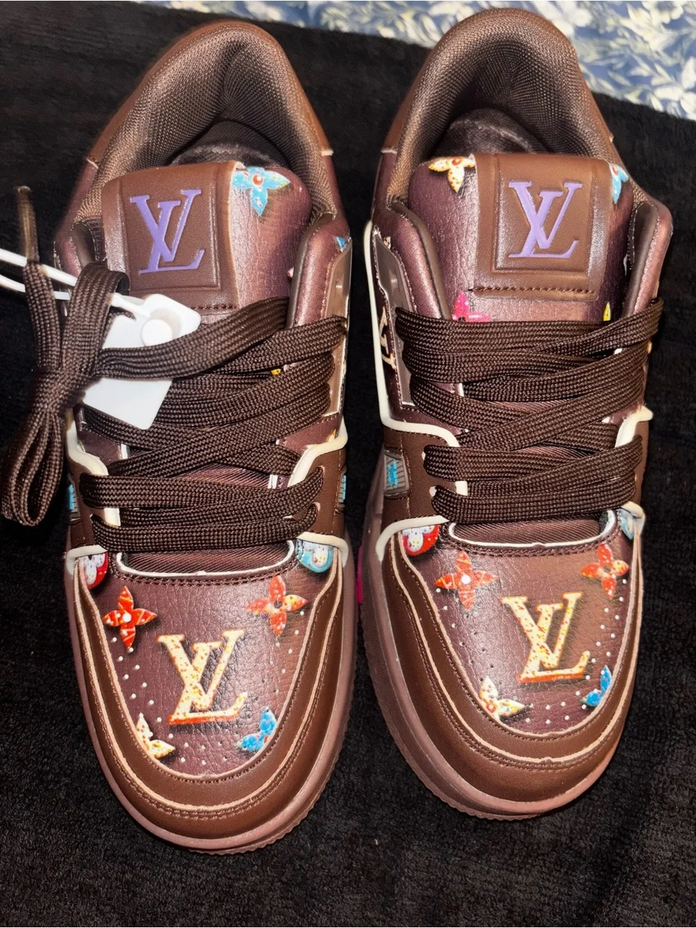 Louis Vuitton Brown Monogram Accent Sneakers